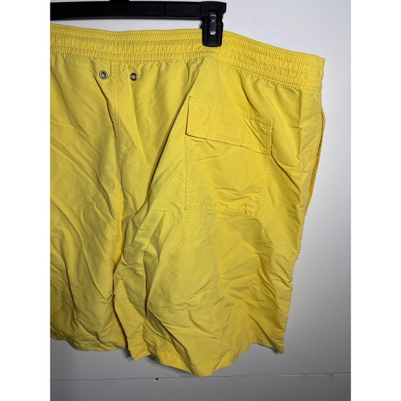 Polo Ralph Lauren 3XB Yellow Swim Trunks Shorts Blue Waistband Summer Beach blue - Picture 8 of 8